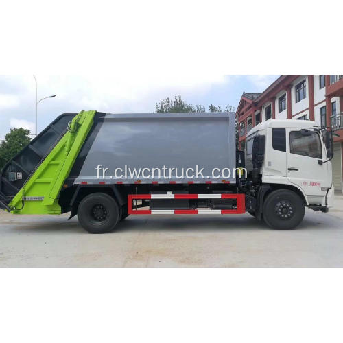 Type de luxe Dongfeng 180hp 12cbm Garbage Compacting Truck